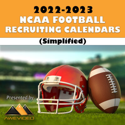 NCAA Football Recruiting Calendars 2022-2023 [Simplified]