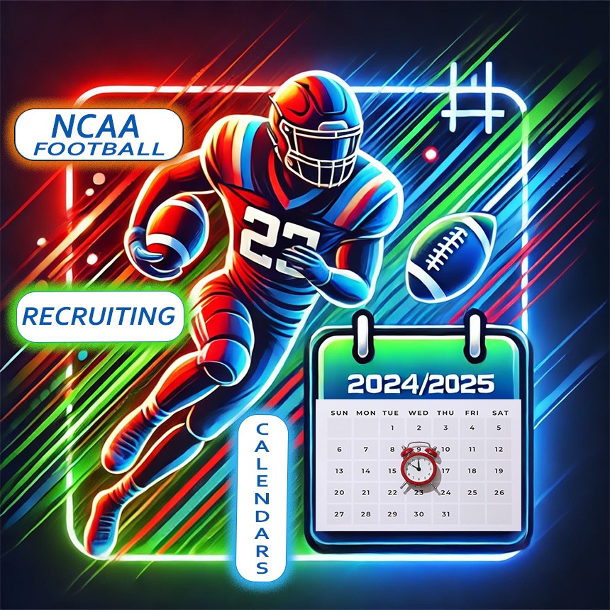 NCAA Football Calendars for the 2024-2025 season., presented by Awe Video Digital Media.